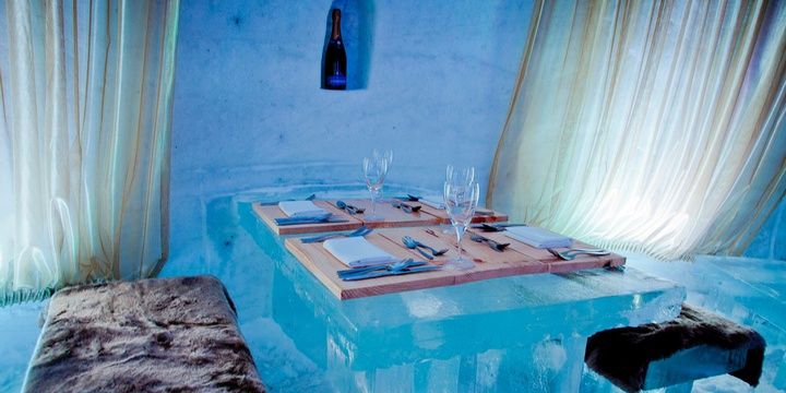 5 Restaurants Specially Designed for Unusual Dining Experiences Pommery Ice Restaurant Canada