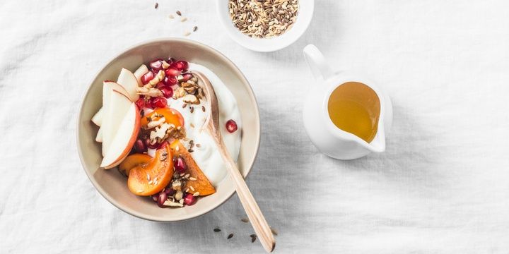 7 Sweet Products That Can Replace Unhealthy Desserts Greek yogurt with fruit and honey